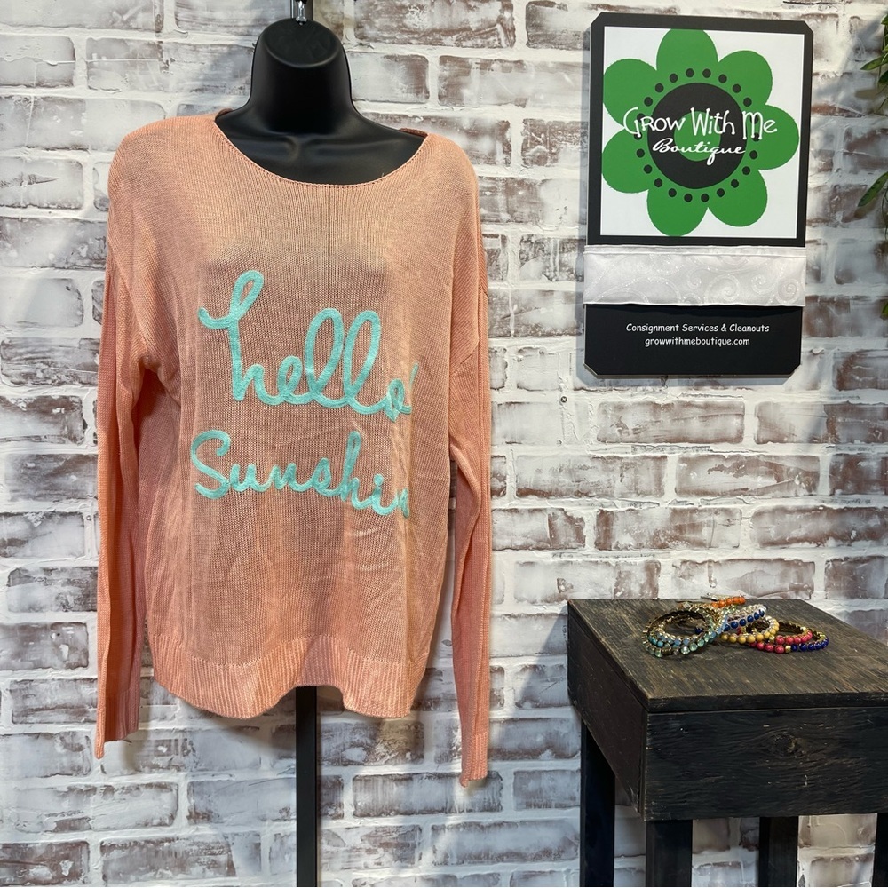 Laurie Felt Peach Knit Sweater women’s large